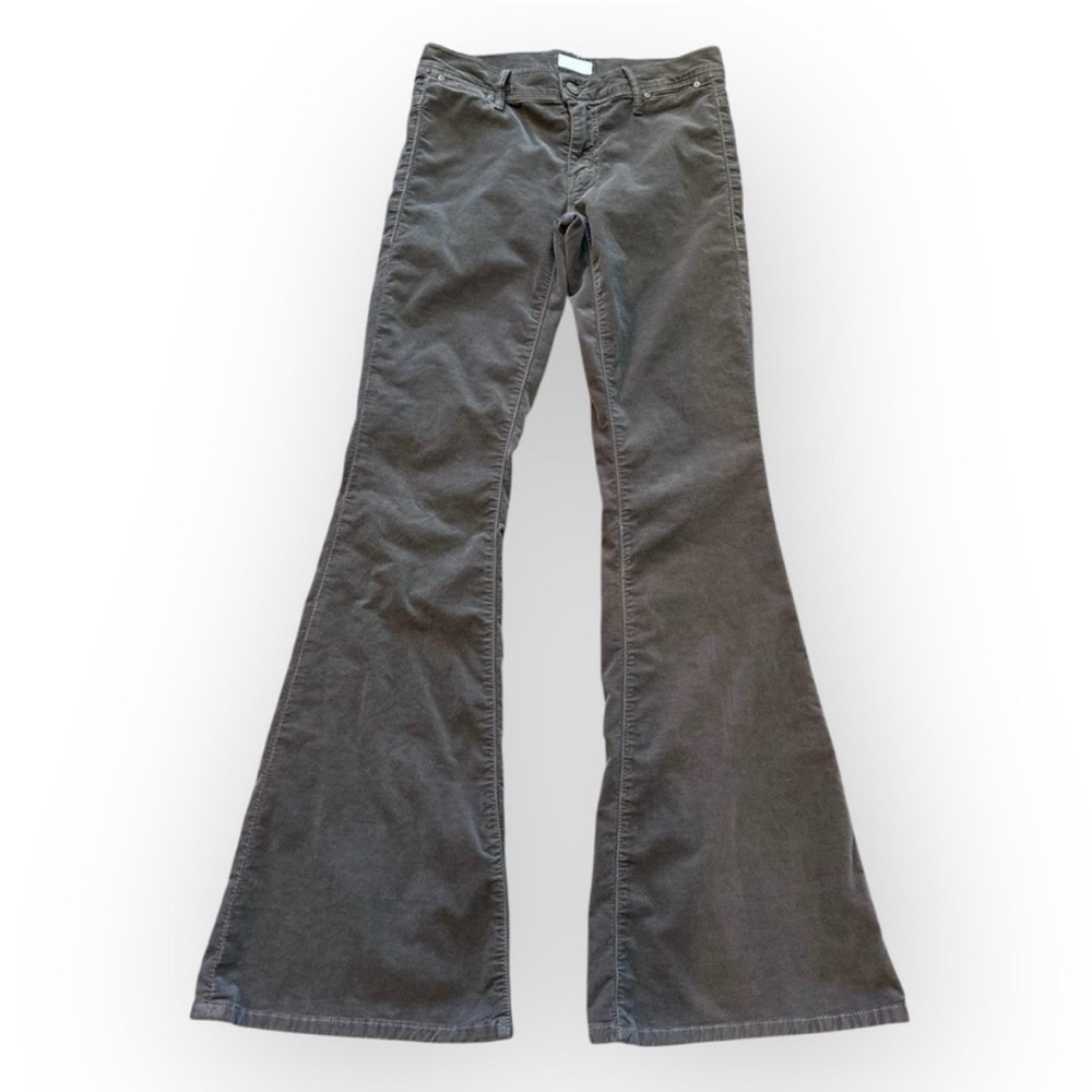 Mother The Super Cruiser Corduroy Flare Pants Gray Size 26